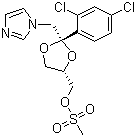CAS 登录号：61397-61-3, 顺式-2-(2,4-二氯苯基)-2-(1H-咪唑-1-甲基)-1,3-二氧戊环-4-甲基甲磺酸酯