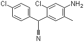 CAS 登录号：61437-85-2, 2-(4-氨基-2-氯-5-甲基苯基)-2-(4-氯苯基)乙腈