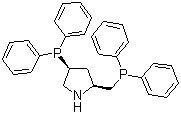 structure of CAS# 61478-29-3, (2S,4S)-4-Diphenylphosphino 2-diphenylphosphinomethyl pyrrolidine