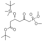 CAS 登录号：615556-98-4, (3R)-6-(二甲氧基亚膦酰)-3-[[(叔丁基)二甲基硅烷基]氧基]-5-氧代己酸叔丁酯