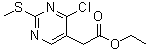 4-Chloro-2-(methylthio)-5-pyrimidineacetic acid ethyl ester molecular structure (CAS 61727-34-2)