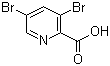 3,5-二溴吡啶-2-羧酸分子结构 (CAS 61830-40-8)