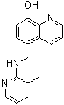 CAS 登录号：618412-21-8, 5-[[(3-甲基-2-吡啶基)氨基]甲基]-8-喹啉醇