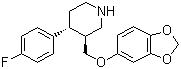 CAS # 61869-08-7, Paroxetine, (-)-trans-4R-(4'-Fluorophenyl)-3S-((3',4'-methylenedioxyphenoxy)methyl)piperidine