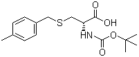 N-(叔丁氧羰基)-S-(4-甲基苄基)-D-半胱氨酸分子结构 (CAS 61925-78-8)
