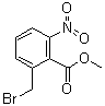 structure of CAS# 61940-21-4, 2-Bromomethyl-6-nitrobenzoic acid methyl ester