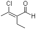 CAS 登录号：61958-17-6, (E)-3-氯-2-乙基-2-丁烯醛