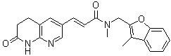 structure of CAS# 620175-39-5, (2E)-N-Methyl-N-[(3-methyl-2-benzofuranyl)methyl]-3-(5,6,7,8-tetrahydro-7-oxo-1,8-naphthyridin-3-yl)-2-propenamide