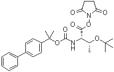 structure of CAS# 62020-53-5, N-[(1-[1,1'-Biphenyl]-4-yl-1-methylethoxy)carbonyl]-O-(1,1-dimethylethyl)-L-threonine 2,5-dioxo-1-pyrrolidinyl ester