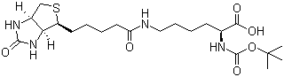 structure of CAS# 62062-43-5, N-Boc-N'-Biotinyl-L-lysine