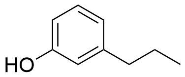 3-丙基苯酚分子结构 (CAS 621-27-2)
