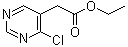 structure of CAS# 6214-47-7, 4-Chloro-5-pyrimidineacetic acid ethyl ester