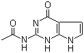 N-(4-Oxo-1,7-dihydropyrrolo[2,3-d]pyrimidin-2-yl)acetamide molecular structure (CAS 62160-25-2)