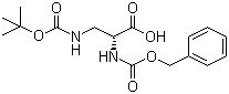 structure of CAS# 62234-36-0, N-Cbz-N'-Boc-D-2,3-diaminopropionic acid
