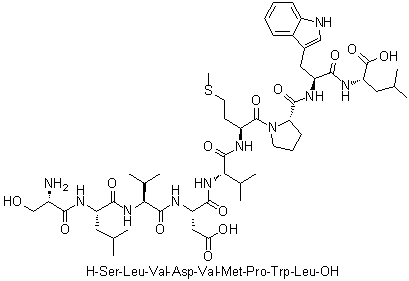 CAS # 622837-66-5, L-Seryl-L-leucyl-L-valyl-L-alpha-aspartyl-L-valyl-L-methionyl-L-prolyl-L-tryptophyl-L-leucine