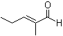 structure of CAS# 623-36-9, 2-Methyl-2-pentenal