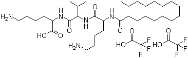 N2-(1-Oxohexadecyl)-L-lysyl-L-valyl-L-lysine 2,2,2-trifluoroacetate (1:2) molecular structure (CAS 623172-56-5)