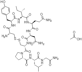 structure of CAS# 6233-83-6, Oxytocin acetate (salt)