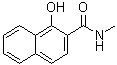 structure of CAS# 62353-81-5, 1-Hydroxy-N-methyl-2-naphthalenecarboxamide