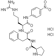 CAS 登录号：62354-56-7, D-脯氨酰-L-苯丙氨酰-N-(4-硝基苯基)-L-精氨酰胺二盐酸盐