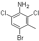 4-Bromo-2,6-dichloro-3-methylaniline molecular structure (CAS 62406-68-2)