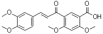 CAS # 62435-21-6, 5-[3-(3,4-Dimethoxyphenyl)-1-oxo-2-propenyl]-2,4-dimethoxybenzoic acid, NSC 295572