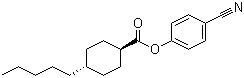 structure of CAS# 62439-35-4, 4-Cyanophenyl trans-4-pentylcyclohexanecarboxylate