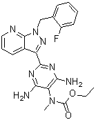 [4,6-二氨基-2-[1-[(2-氟苯基)甲基]-1H-吡唑并[3,4-b]吡啶-3-基]-5-嘧啶基]甲基氨基甲酸乙酯分子结构 (CAS 625115-53-9)
