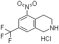 structure of CAS# 625126-83-2, 7-(Trifluoromethyl)-1,2,3,4-tetrahydro-5-nitroisoquinoline hydrochloride
