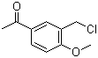 structure of CAS# 62581-82-2, 3'-(氯甲基)-4'-甲氧基苯乙酮