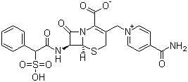 structure of CAS# 62587-73-9, Cefsulodin