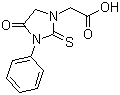 4-Oxo-3-phenyl-2-thioxoimidazolidine-1-acetic acid molecular structure (CAS 62609-86-3)