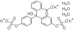 structure of CAS# 62625-16-5, 酚酞二硫酸三钾三水合物