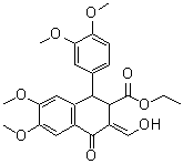 CAS 登录号：6267-83-0, 1-(3,4-二甲氧基苯基)-1,2,3,4-四氢-3-(羟基亚甲基)-6,7-二甲氧基-4-氧代-2-萘羧酸乙酯