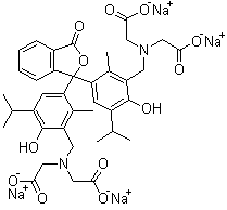 百里酚酞络合酮四钠盐分子结构 (CAS 62698-55-9)