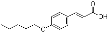 CAS # 62718-63-2, (E)-4-Pentyloxycinnamic acid, (E)-3-[4-(Pentyloxy)phenyl]-2-propenoic acid, (2E)-3-[4-(Pentyloxy)phenyl]-2-propenoic acid, 4-Pentoxycinnamic acid