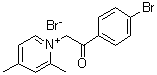 CAS # 6275-90-7, 1-[2-(4-Bromophenyl)-2-oxoethyl]-2,4-dimethylpyridinium bromide, NSC 36151