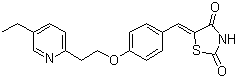 CAS # 627502-58-3, 5-[[4-[2-(5-Ethyl-2-pyridinyl)ethoxy]benzylidene]-2,4-thiazolidinedione