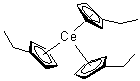 Tris[(1,2,3,4,5-eta)-1-ethyl-2,4-cyclopentadien-1-yl]cerium molecular structure (CAS 627876-95-3)