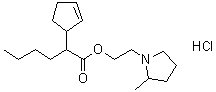 CAS # 6291-45-8, alpha-Butyl-2-cyclopentene-1-acetic acid 2-(2-methyl-1-pyrrolidinyl)ethyl ester hydrochloride