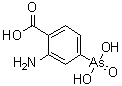 2-氨基-4-胂羧基苯甲酸分子结构 (CAS 6295-18-7)