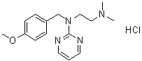 structure of CAS# 63-56-9, Thonzylamine hydrochloride