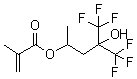 CAS # 630414-85-6, 5,5,5-Trifluoro-4-hydroxy-4-(trifluoromethyl)pentan-2-yl methacrylate, 2-Hydroxy-1,1,1-trifluoro-2-(trifluoromethyl)-4-pentyl methacrylate