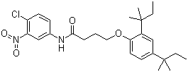 structure of CAS# 63134-29-2, 4-(2,4-二特戊基苯氧基)-N-(4-氯-3-硝基苯基)丁酰胺