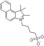 1,1,2-三甲基-3-(4-磺酸丁基)-1H-苯并[e]吲哚鎓内盐分子结构 (CAS 63149-24-6)