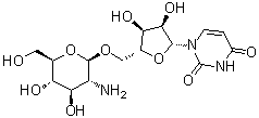 CAS 登录号：631842-22-3, 5'-O-(2-氨基-2-脱氧-beta-D-吡喃葡萄糖基)尿苷