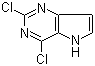 structure of CAS# 63200-54-4, 2,4-Dichloro-5H-pyrrolo[3,2-d]pyrimidine