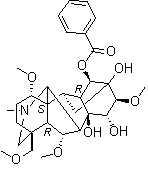 CAS 登录号：63238-66-4, 苯甲酰次乌头原碱