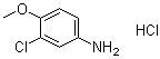 3-Chloro-4-methoxybenzenamine hydrochloride molecular structure (CAS 6329-90-4)