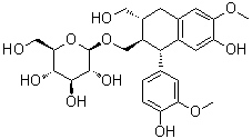 Isolariciresinol-9'-O-beta-D-glucopyranoside molecular structure (CAS 63358-12-3)